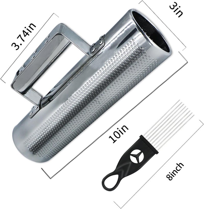 BIGBILLION Guiro Stainless Steel Guiro Percussion Instrument 10" 3" Guiro Shaker with Scraper Professional Band Accompaniment Sand Hammer Musical Training Tool - Image 5
